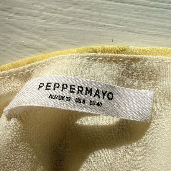 Peppermayo Exclusive Tropicana Maxi Dress Daffodil Yellow Size 8 NWOT - Picture 9 of 11